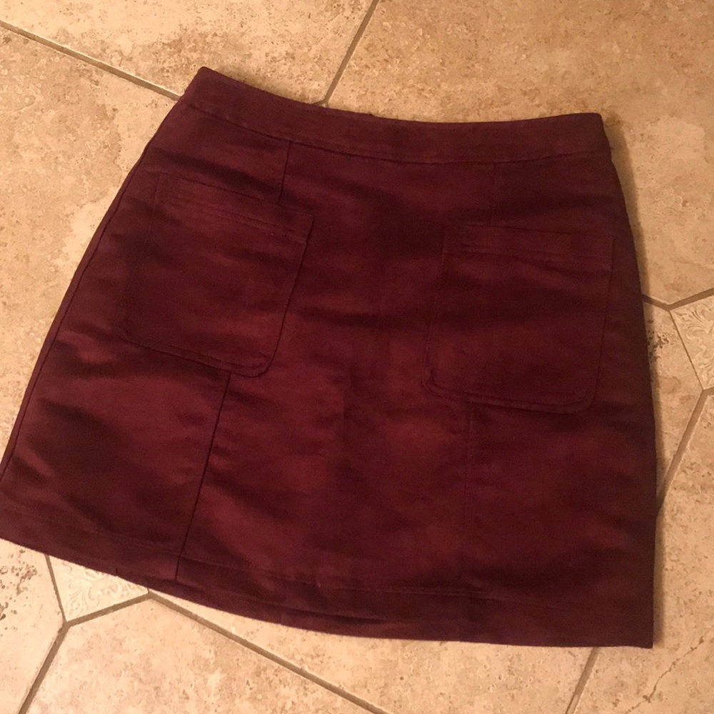 Old Navy Faux Suede Utility A-line Skirt